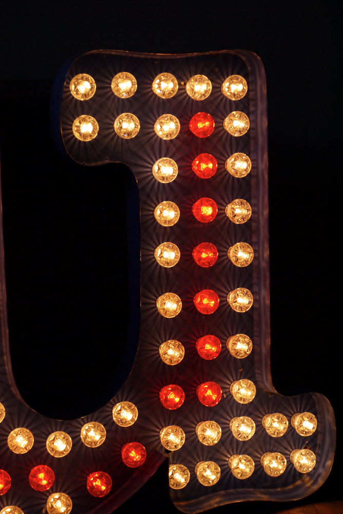 Grande Lettre D'enseigne Vintage 101cm - Lettre U Ou N, Décoration Rétro Industrielle